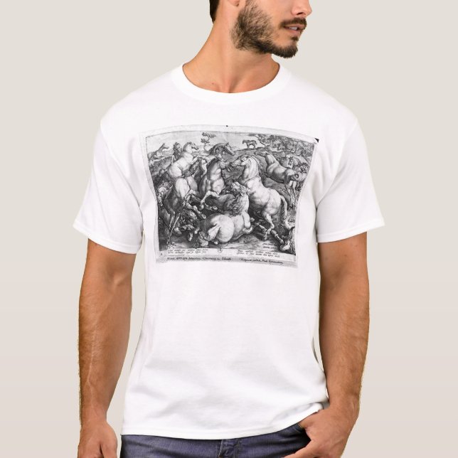 Pferde im wilden T-Shirt (Vorderseite)