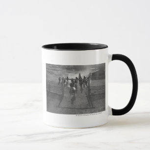 Pferde in den Pferch Tasse