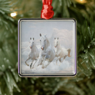 Pferde in den Wolken Ornament Aus Metall