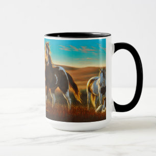 Pferde in der Sonnenlicht-Tasse Tasse