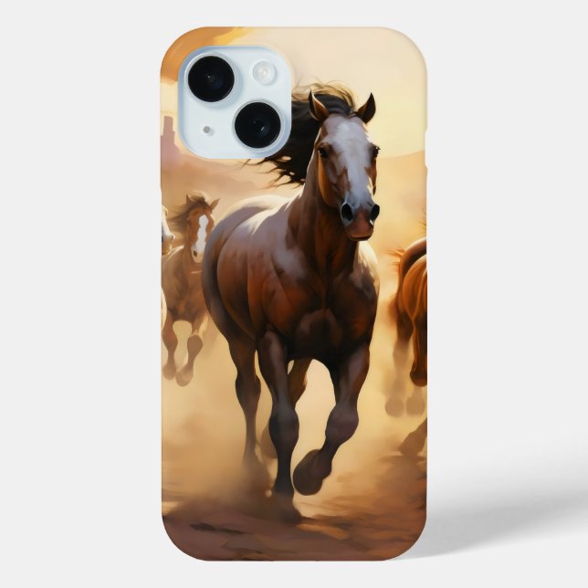 Pferde in der Wüste Case-Mate iPhone Hülle (Rückseite)