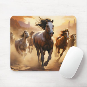Pferde in der Wüste Mousepad