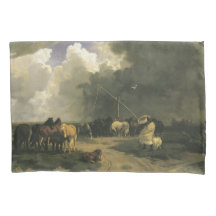 Pferde in einem Regensturm (Pferde)