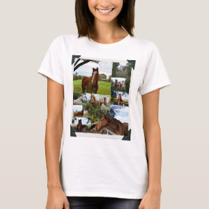 Pferde in einer Gerahmten Fotomaterial, T-Shirt