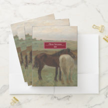 Pferde in einer Wiese - Edgar Degas