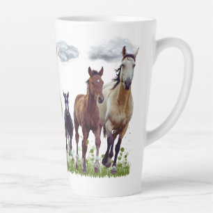 Pferde in einer Wiese-Tasse Milchtasse