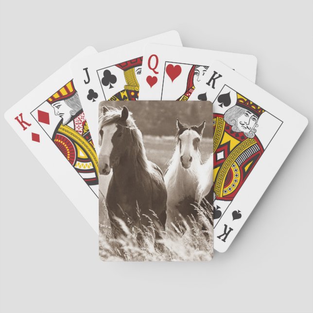 PFERDE IN FELDSPIELKARTEN SPIELKARTEN (Rückseite)