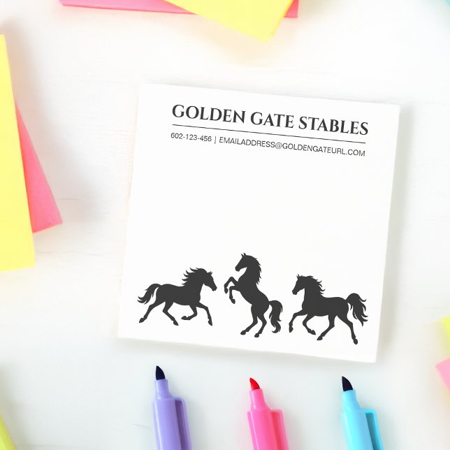 Pferde in Motion Pferdestall oder Ranch Post-it Klebezettel (Von Creator hochgeladen)