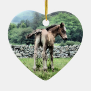 PFERDE KERAMIK ORNAMENT