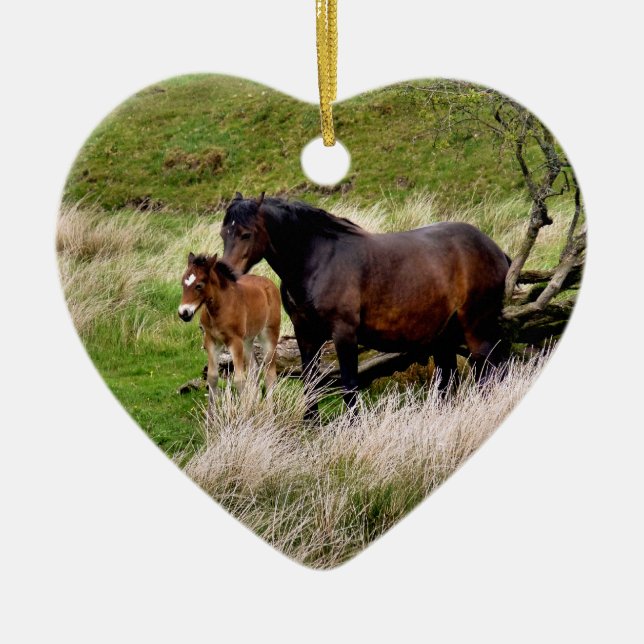 PFERDE KERAMIKORNAMENT (Vorne)