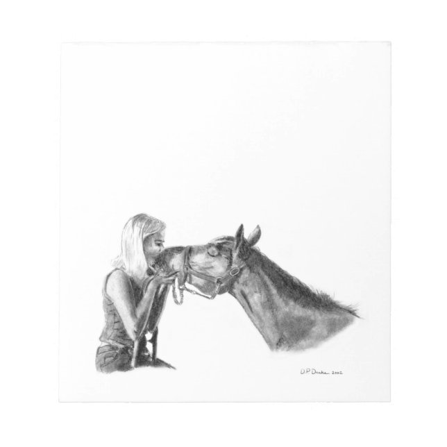 Pferde Kisses Notizblock (Vorderseite)