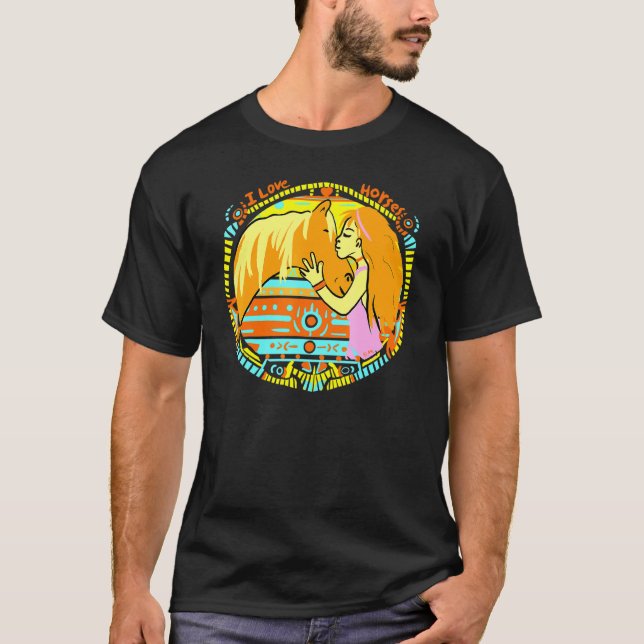 Pferde Kunst T-Shirt (Vorderseite)