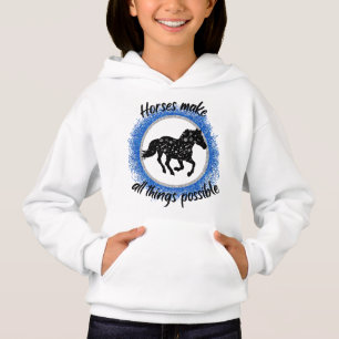 Pferde machen alles Mögliche blauer Spargel Hoodie