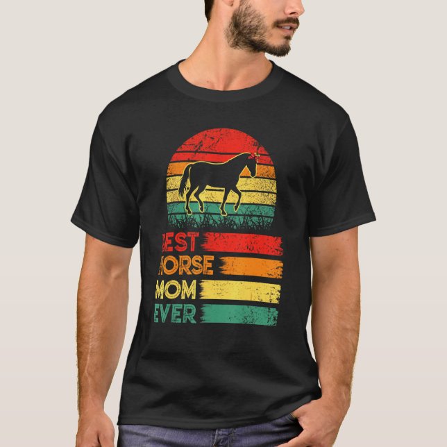 Pferde-Mama je Tiere T-Shirt (Vorderseite)