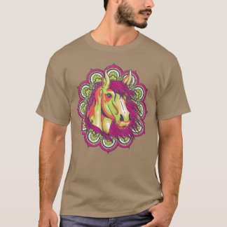 Pferde Mandala Pferde Lover Girl Retro T-Shirt