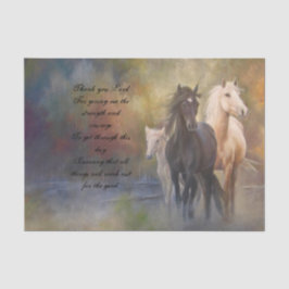 Pferde mit einem gebet-dekutanen Gewebepapier Seidenpapier