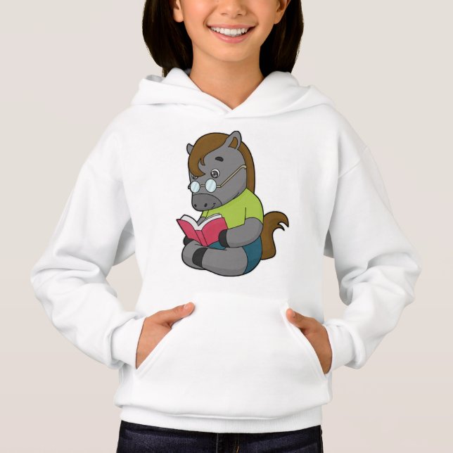 Pferde-Nerd-Brille Hoodie (Vorderseite)