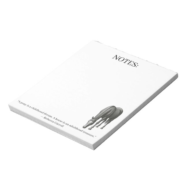 Pferde Notizblock (Rotiert)