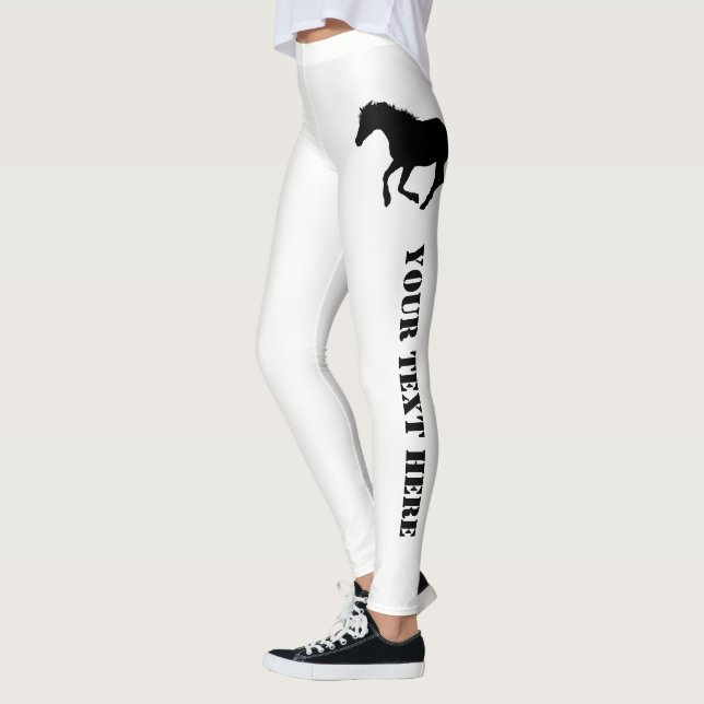 Pferde- oder Ponygewohnheitstext Leggings (Links)