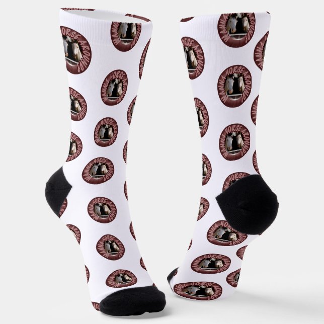 Pferde-Paar Valentinstag Socken (Gewinkelt)
