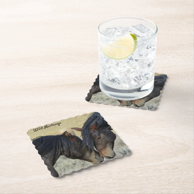 Pferde-Papierset coaster Untersetzer (Vor Ort)