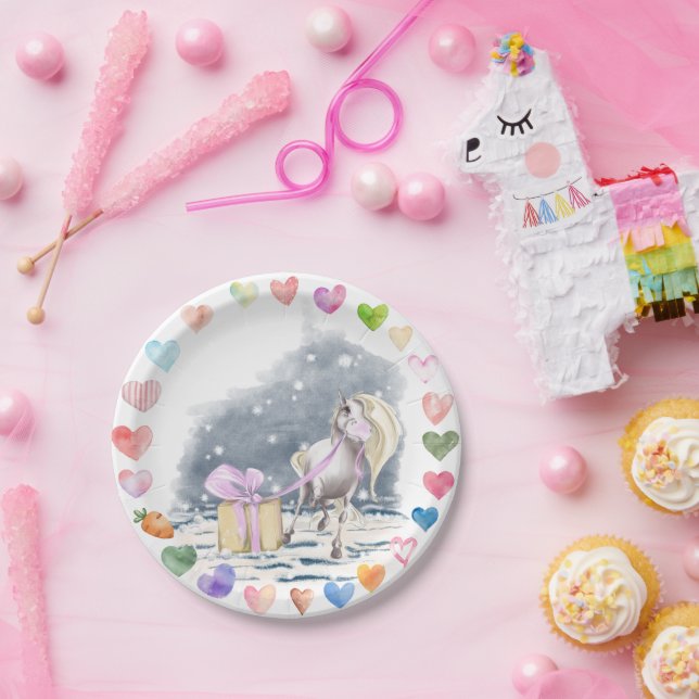 Pferde Pappteller für Kindergeburtstag (Party)