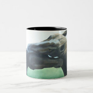 Pferde, Pferdekaffee-Tasse, PferdeTasse Zweifarbige Tasse