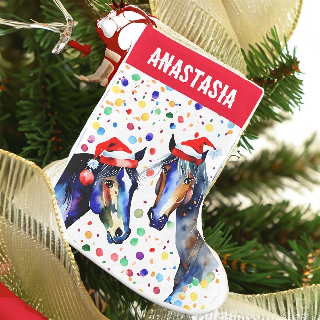 Pferde Pferdepony Pferd Weihnachtsgeschenke Kleiner Weihnachtsstrumpf (Christmas horses pony equestrian Christmas stockings personalized gifts for horse lovers)