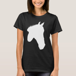 Pferde Print Horse Motif Reitsport Silhouette T-Shirt