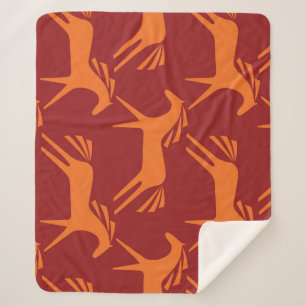 Pferde: Rote nahtlose Reittiere Schönheit. Sherpadecke