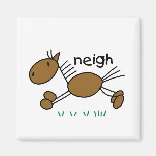 Pferde sagt Neigh Tshirts und Geschenke Magnet