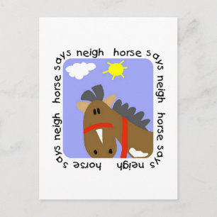 Pferde sagt Neigh Tshirts und Geschenke Postkarte