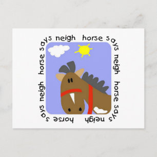 Pferde sagt Neigh Tshirts und Geschenke Postkarte