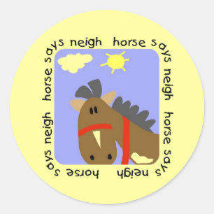 Pferde sagt Neigh Tshirts und Geschenke Runder Aufkleber