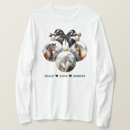 Pferde schwarz und golden Weihnachtskalender T-Shirt