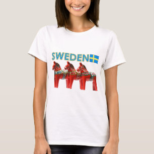 Pferde Schwedens Dala T-Shirt