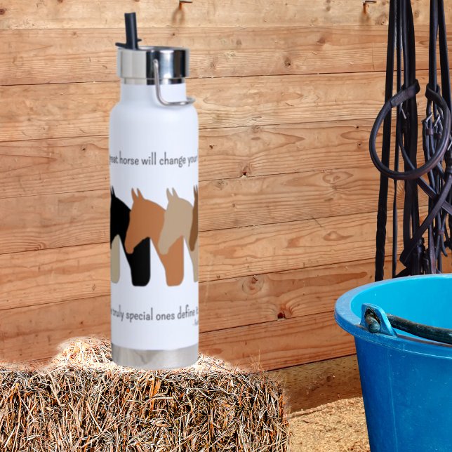 Pferde Silhouetten mit Pferdeangebot Trinkflasche (Von Creator hochgeladen)