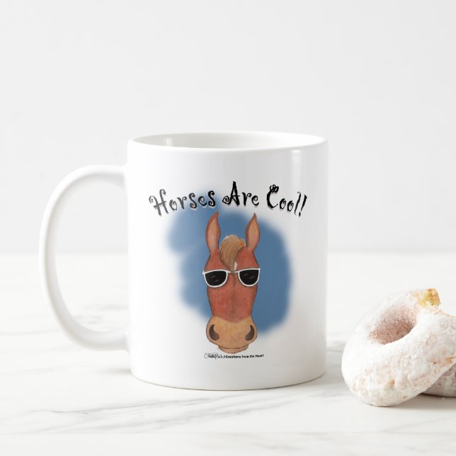 Pferde sind Cool! Tasse (Mit Donut)