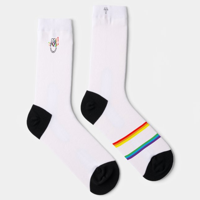 Pferde sind in meinen DNA-Regenbogen-Crew-Socken Socken (Rechts)