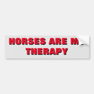 Pferde sind meine Therapie - Pferdeanhänger Autoaufkleber