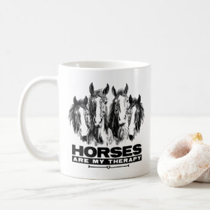 Pferde sind meine Therapiepferde Tierliebhaber Kaffeetasse