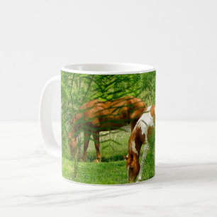 Pferde Sommerblätter Kaffeetasse