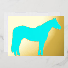 Pferde-Themen-Professionelle-Folie-Feiertagskarte Folien Feiertagskarte