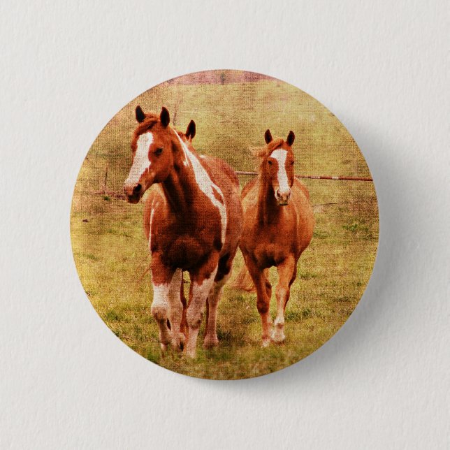 Pferde Trotting Button (Vorderseite)