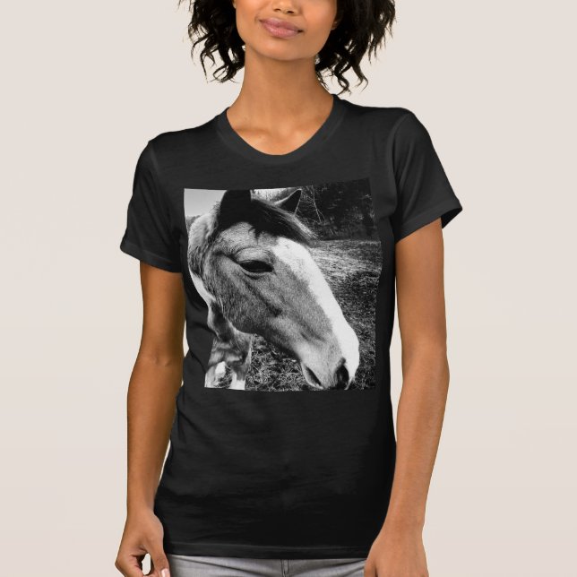 Pferde und Blumen T-Shirt (Vorderseite)