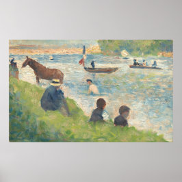 Pferde und Boote - Georges Seurat Kunst, Dichtung Poster