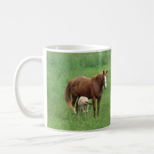 Pferde-und Fohlen-Tasse Tasse (Links)