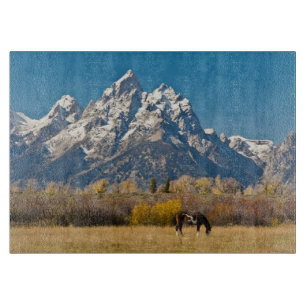 Pferde und Grand Tetons, Elchkopfranke Schneidebrett