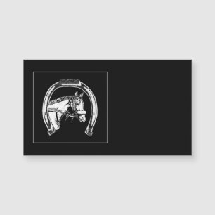 Pferde-und Hufeisen-Kratzer-Kunst Magnetkarte