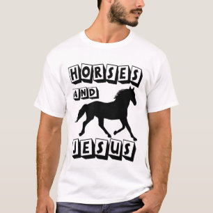 Pferde und Jesus Christlich Süßes Pferd Reitsport T-Shirt